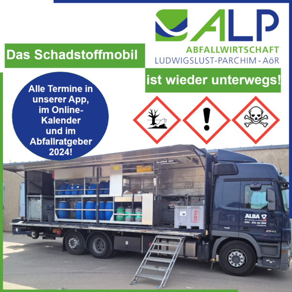 Bild vergrößern: Das Schadstoffmobil ist unterwegs