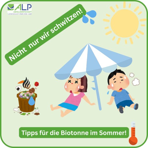 Bild vergr&ouml;&szlig;ern: Biotonne im Sommer